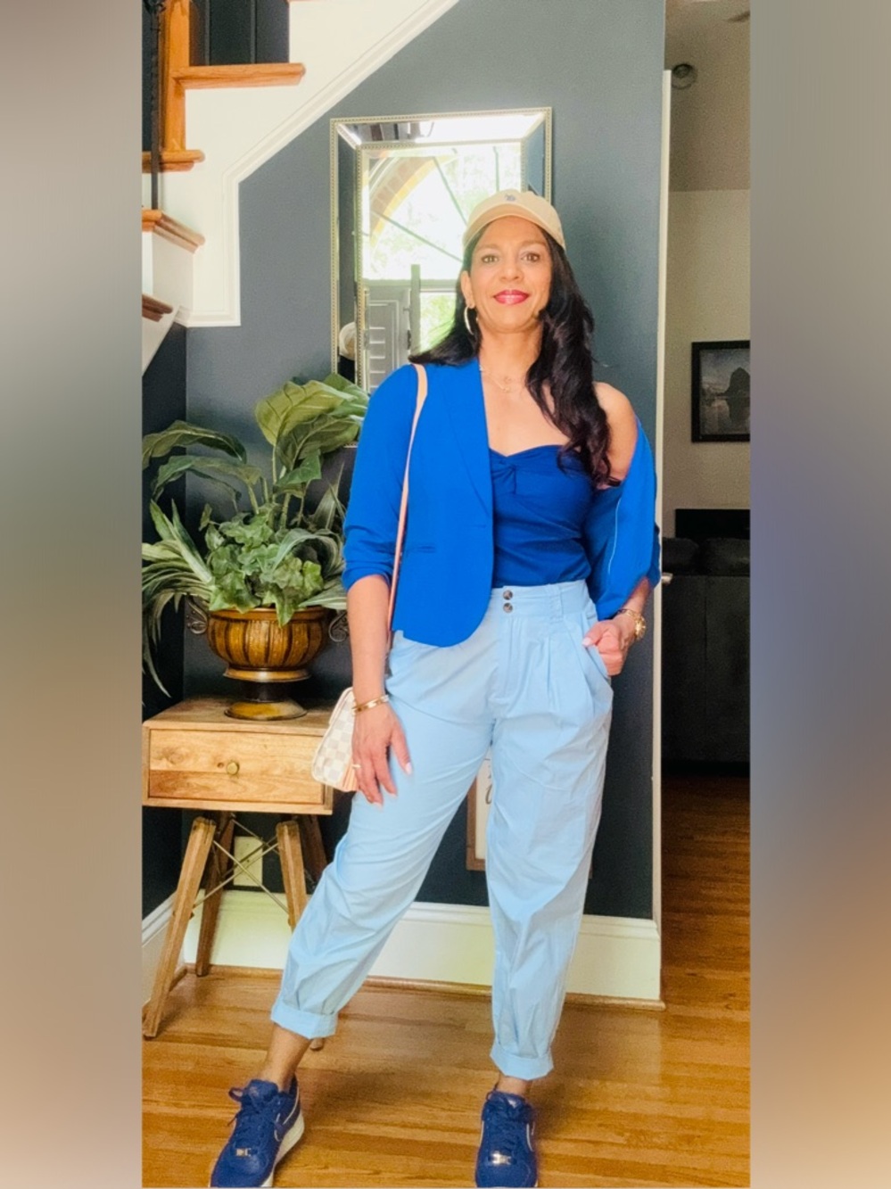 XOXO Bright Blue Single-Button Blazer